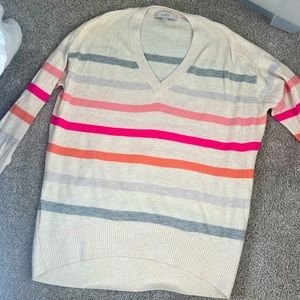 Loft V Neck Tunic Sweater